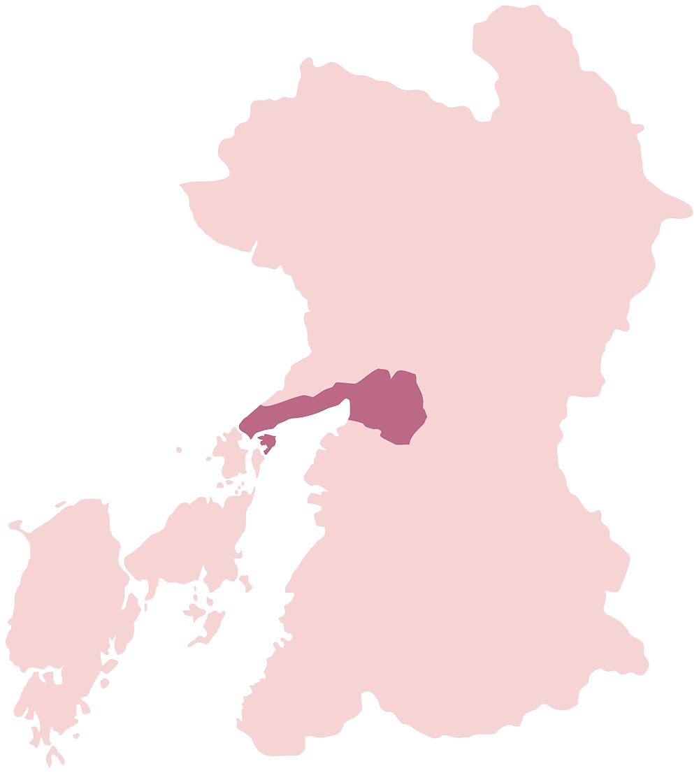 熊本県宇城市の所在地図