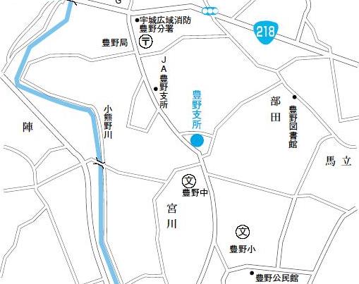 豊野分署の地図