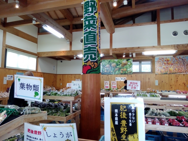 アグリパーク豊野内、野菜が並んだ写真