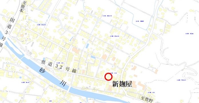 新麹屋の地図画像 詳細は本文に記述されています