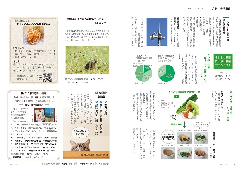 P26、27 あなたのくらしにピタッと「月刊 宇城通信」