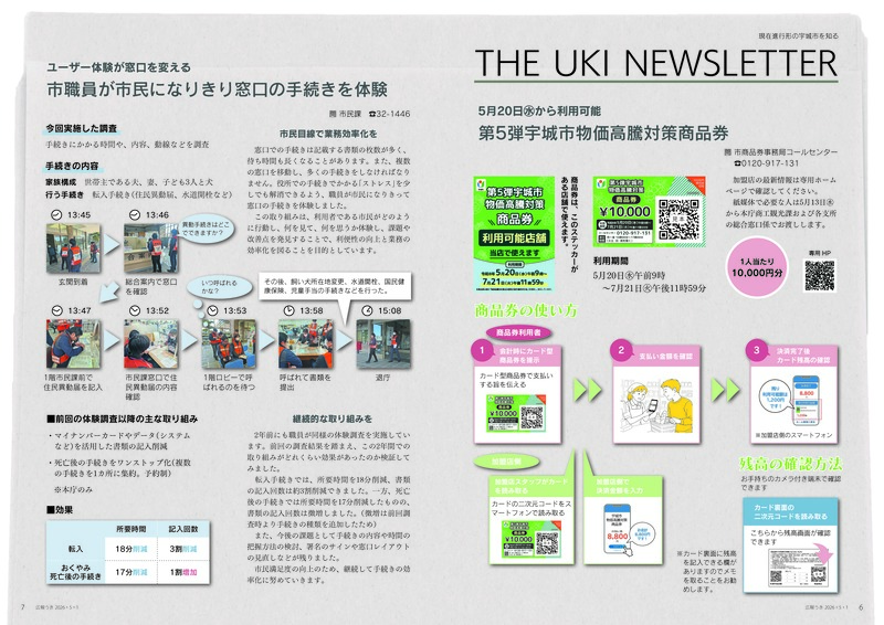ウキカラ5月号の6から7ページの画像　詳細はPDFをご確認ください。