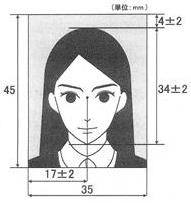 パスポート申請用の写真を説明した画像、詳細は本文中の外務省ホームページ「パスポート申請用写真の規格」を参照ください。