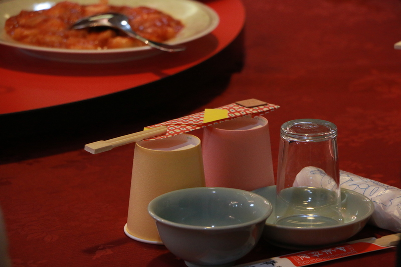 昼食会で添えられた箸袋の写真