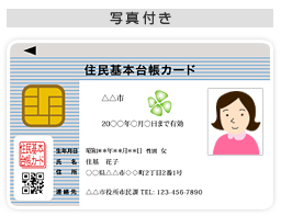 住民基本台帳カードの見本画像