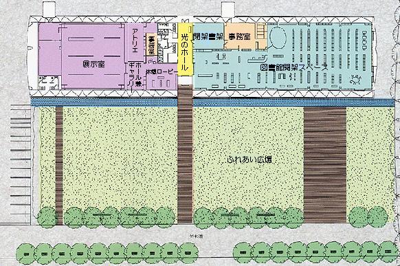 不知火文化プラザ館内案内図の画像、詳細は本文に記述されています