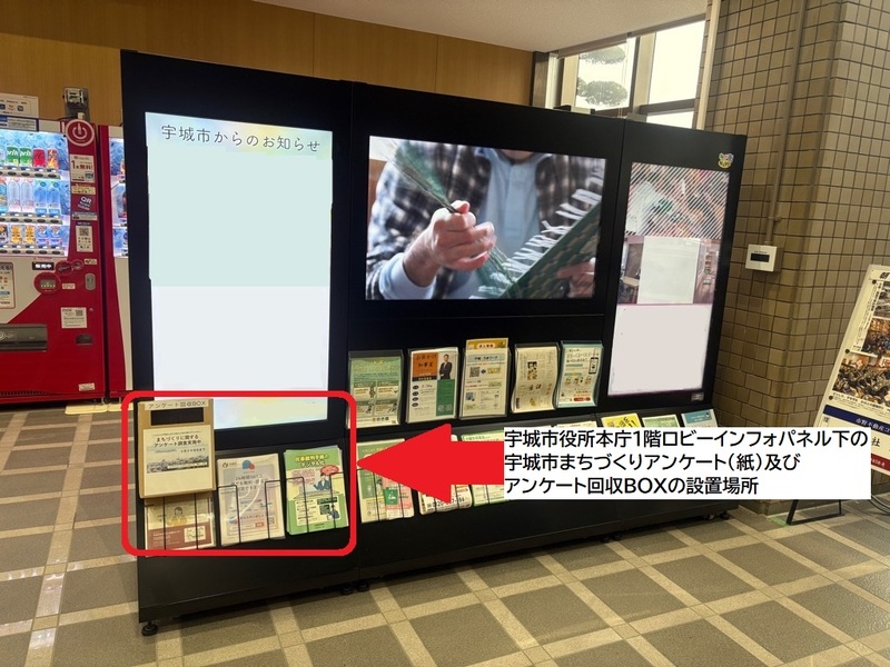 本庁の紙のアンケート回収BOX設置場所の画像
