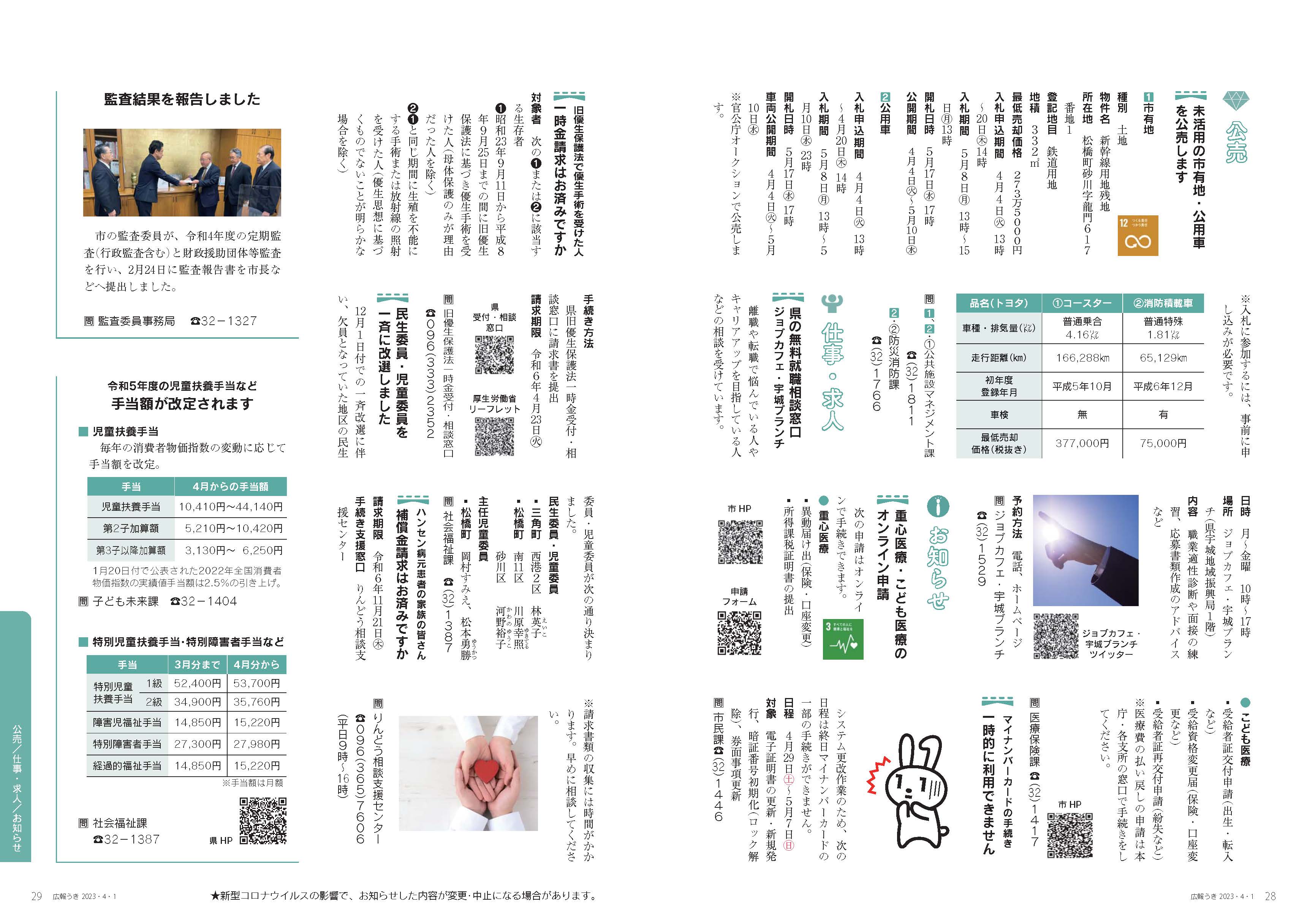 P28、P29 あなたのくらしにピタッと 月刊 宇城通信の画像、詳細はPDFファイルをご参照ください