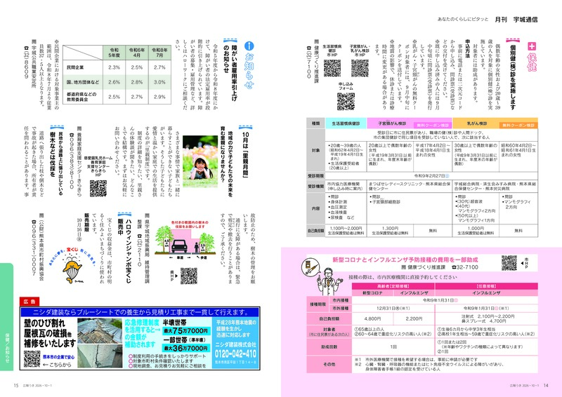 ウキカラ10月号の14から15ページの画像　詳細はPDFをご確認ください。
