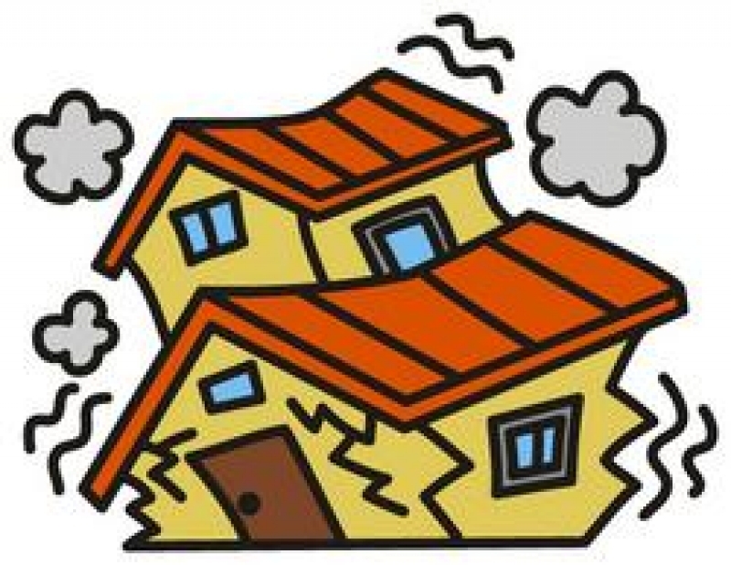 罹災した住宅の画像