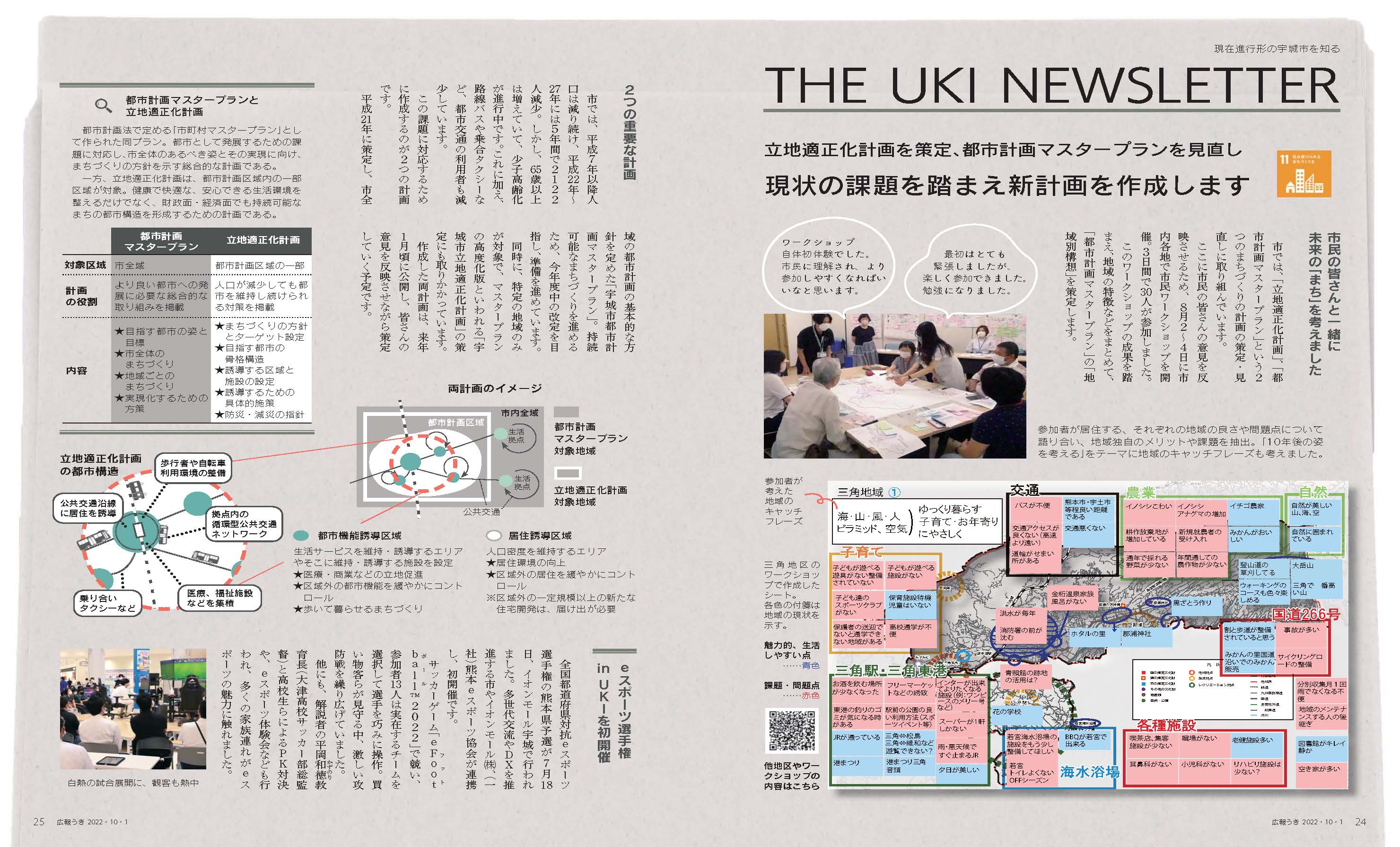 P24、P25　現在進行形の宇城市を知る THE UKI NEWSLETTERのページ画像　詳細はPDFリンクを参照ください。