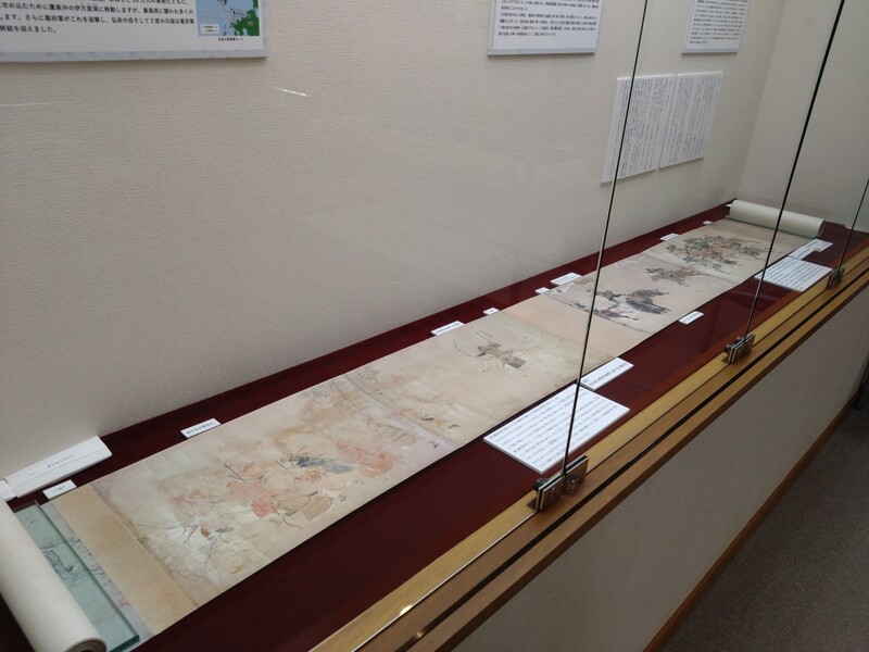 蒙古襲来絵詞(複製品)の展示