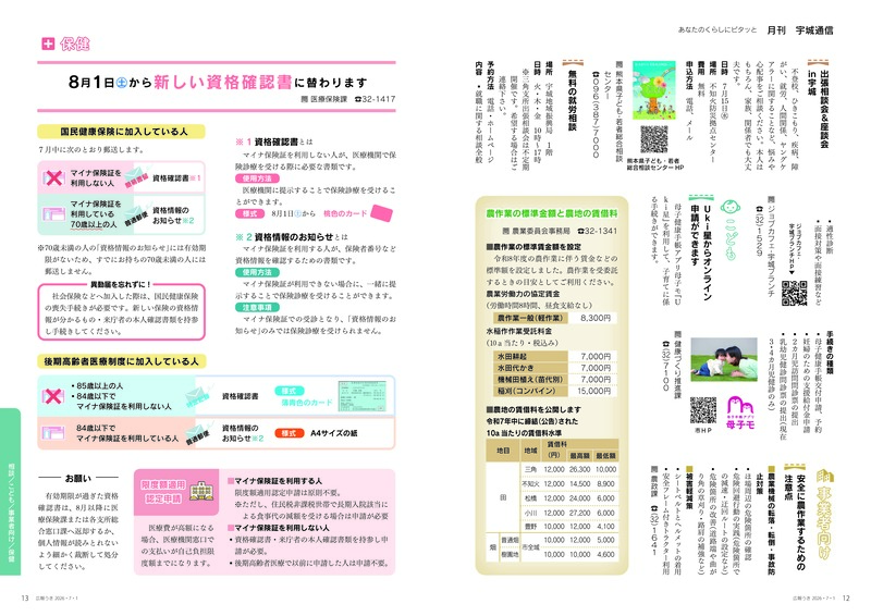 ウキカラ7月号の12から13ページの画像　詳細はPDFをご確認ください。