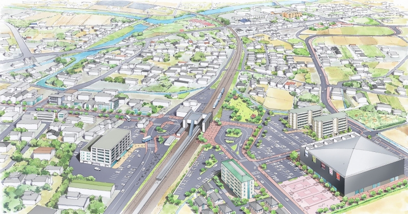 JR松橋駅周辺地区の将来イメージ画像