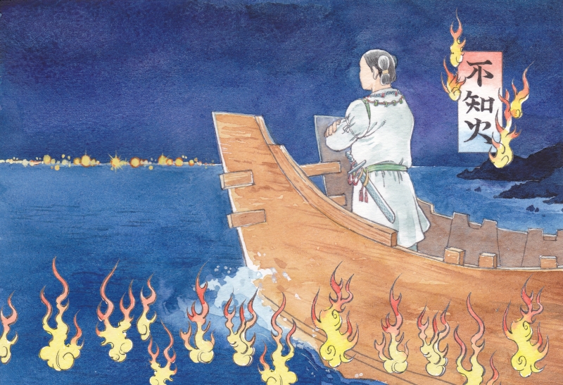 不知火と松橋の昔ばなし　不知火伝説のイラスト画像