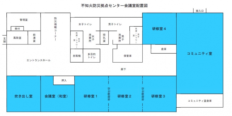 不知火防災拠点センター配置図の画像