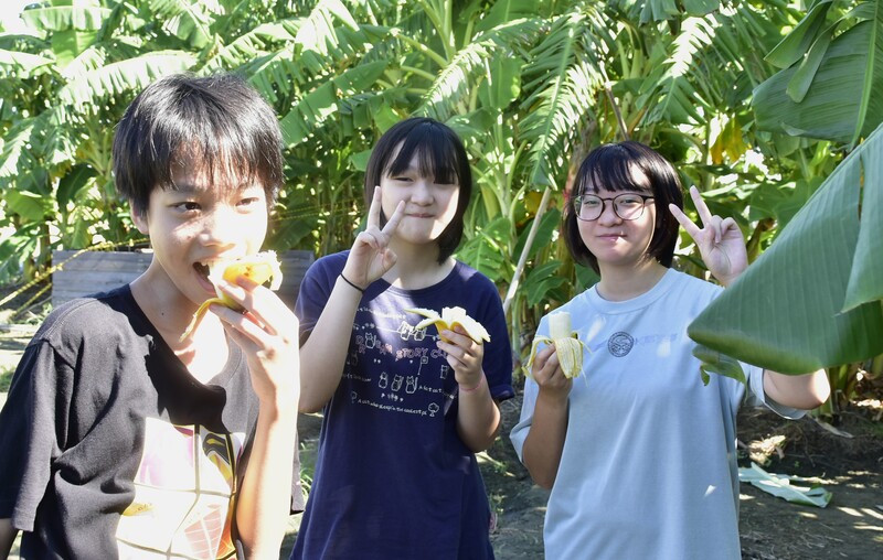 試食中の子どもたち
