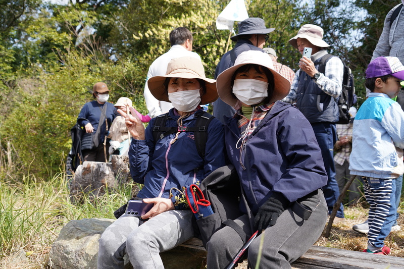 展望所で休憩・写真撮影