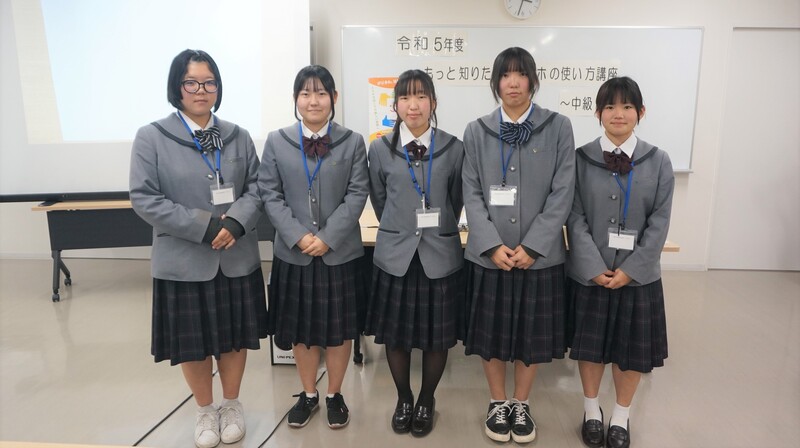 県立松橋高等学校 松高DX部の生徒の皆さん(不知火防災拠点センター会場)の写真