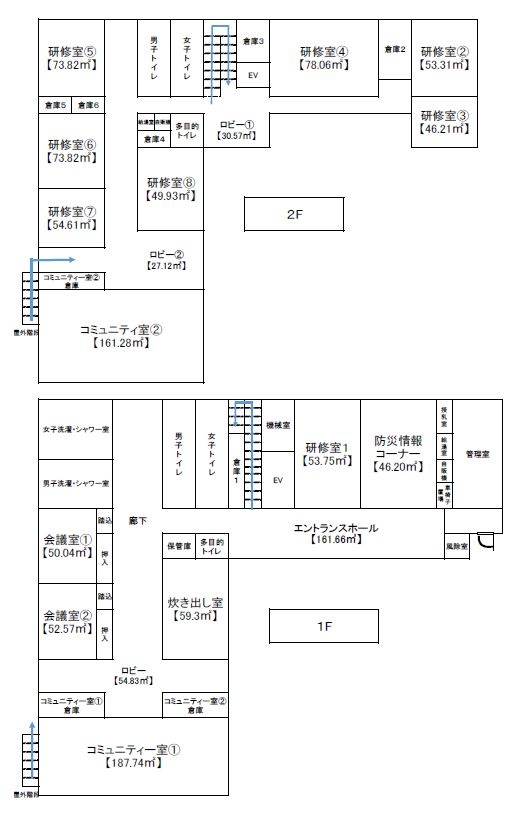 松橋東防災拠点センター配置図の画像。