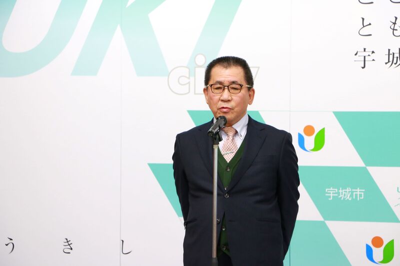 晃陽建設株式会社のあいさつの様子