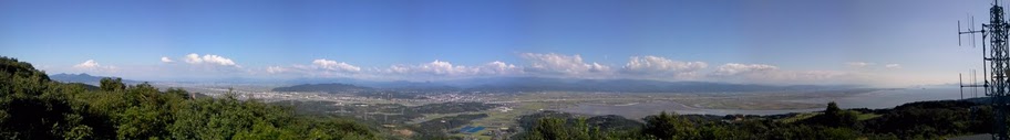 山頂からのパノラマ写真