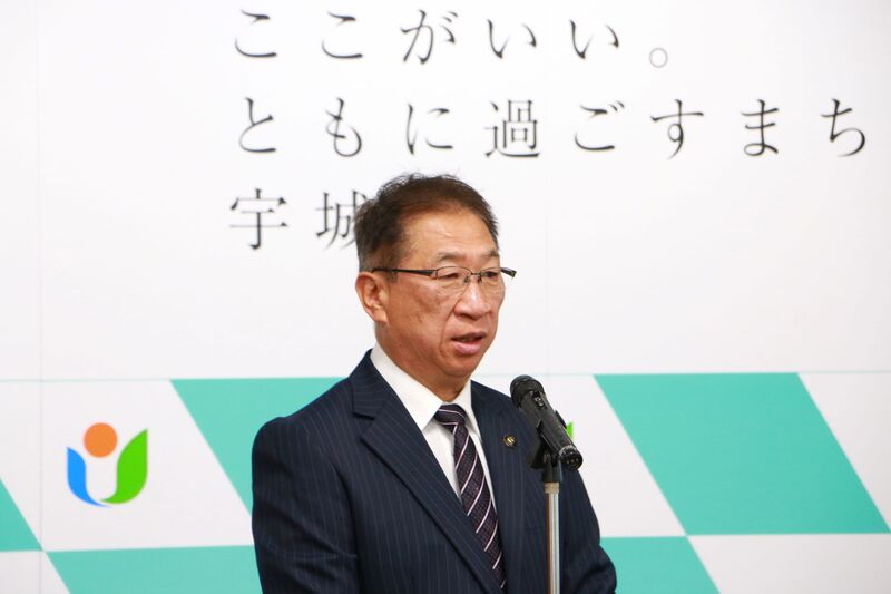 市長のあいさつの様子