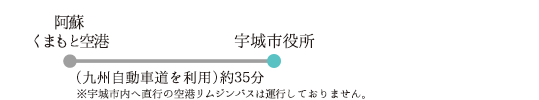 飛行機の場合の交通アクセス図